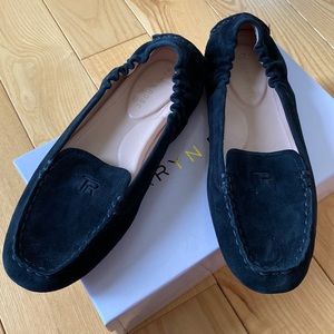 Taryn Rose Kristine Silky Suede Black Driving Mocs